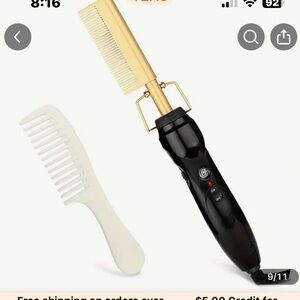 Gold and Black Electric Hot Comb